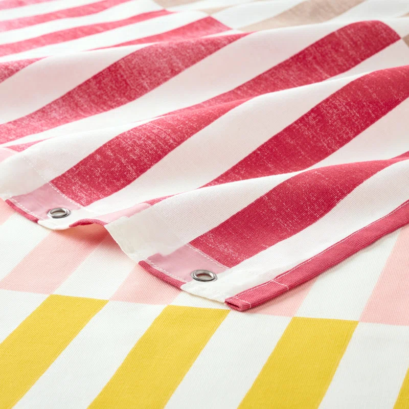 Town & Country Living Town & Country Play Adeline Offset Stripe Fabric Shower Curtain 70"X72"