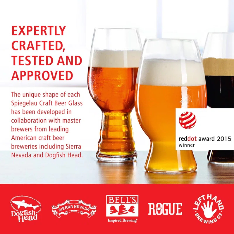 Spiegelau 26.5oz. Crystal Craft Beer Glass Set (Set of 4)