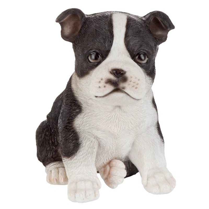 Design Toscano Boston Terrier Puppy Partner Dog Statue