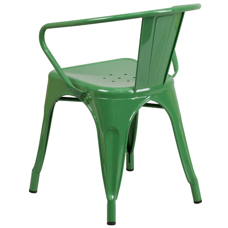 Flash Furniture Hucheson Metal Indoor-Outdoor Chair with Arms