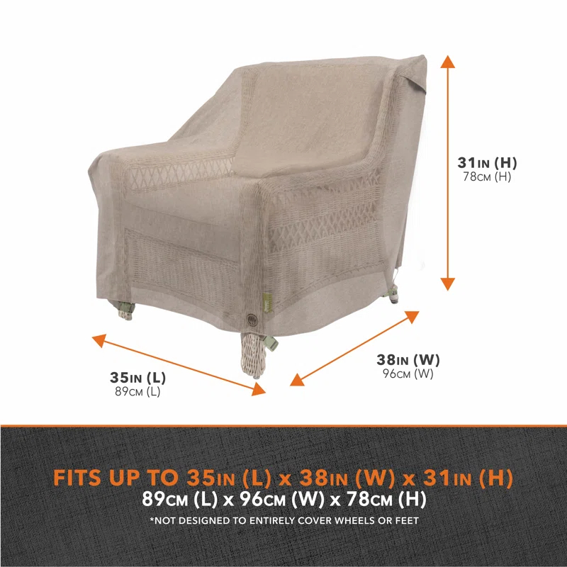 Modern Leisure Modern Leisure Garrison Patio Swivel Lounge Chair Cover,  37.5"L x 39.25"W x 38.5"H, Sandstone
