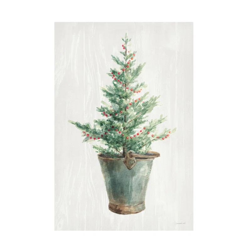 The Holiday Aisle® " White And Bright Christmas Tree I " by Danhui Nai