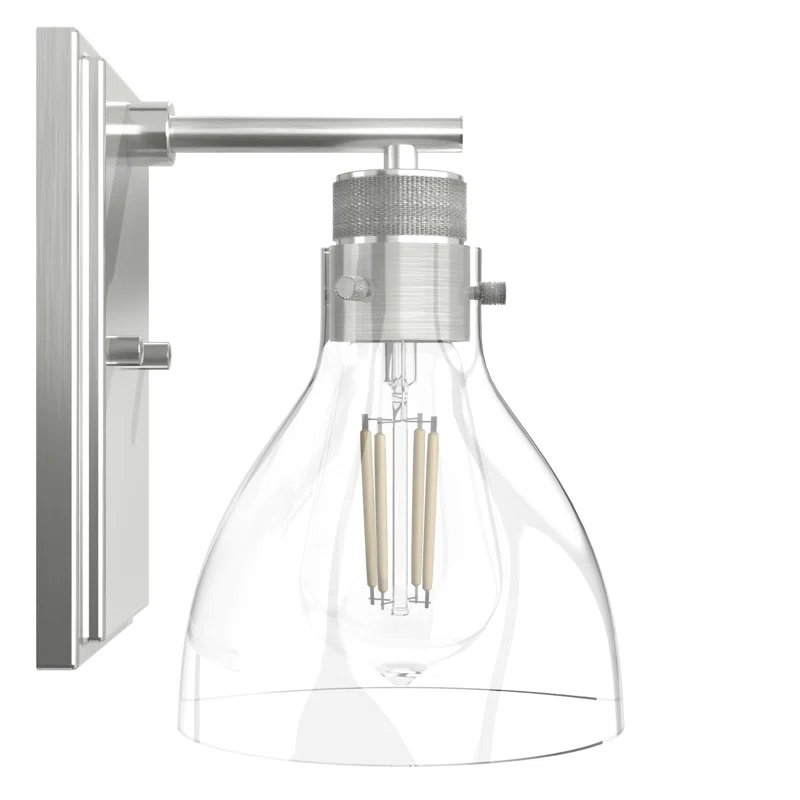 Hunter Van Nuys Brushed Nickel 1 Light Sconce Wall Light Fixture