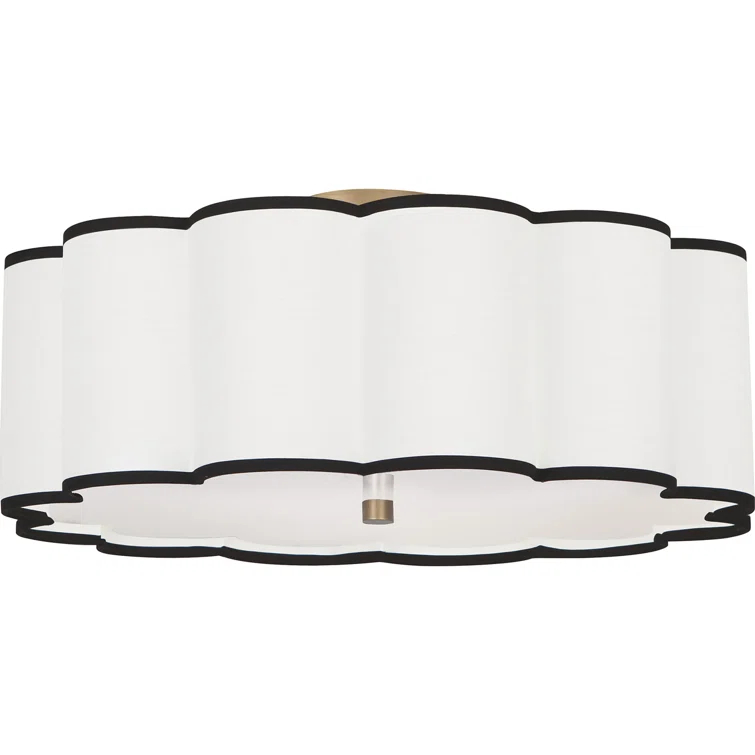 Robert Abbey Axis Cotton / Cotton Blend Semi Flush Mount