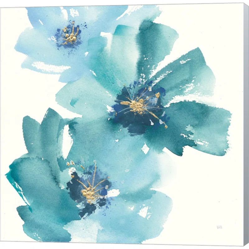 Red Barrel Studio® " Teal Cosmos IV " by Chris Paschke Painting Print
