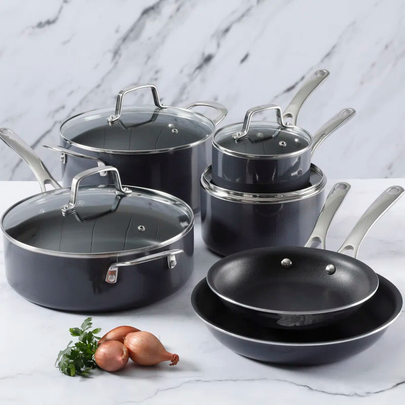 Martha Stewart 10 Piece Aluminum Nonstick Cookware Set