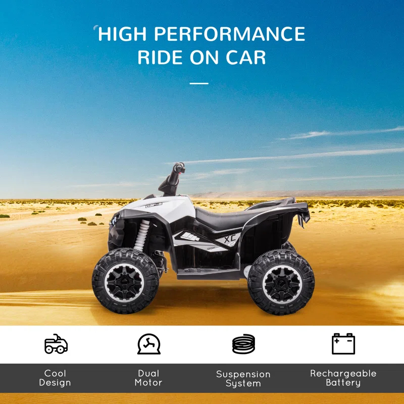 Aosom 12 Volt 1 Seater All-Terrain Vehicles Battery Powered Ride On