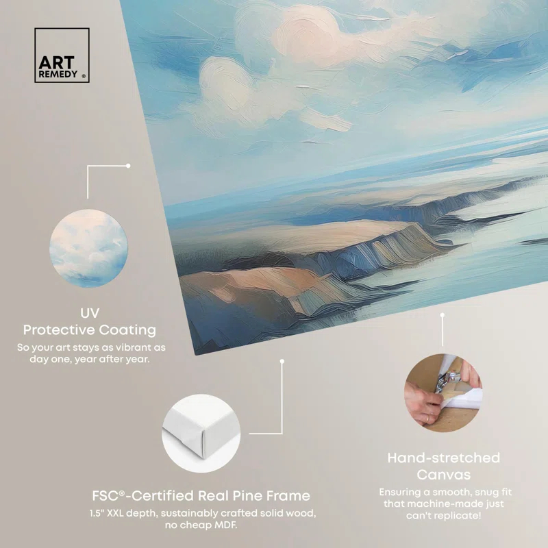 Art Remedy Calm After The Storm Canvas Coastal Farmhouse Wall Art by Art Remedy
