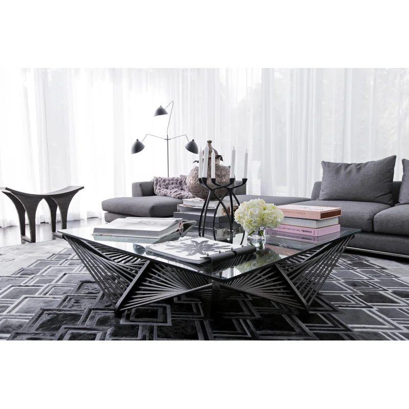 Oggetti Geo Glass Top Coffee Table