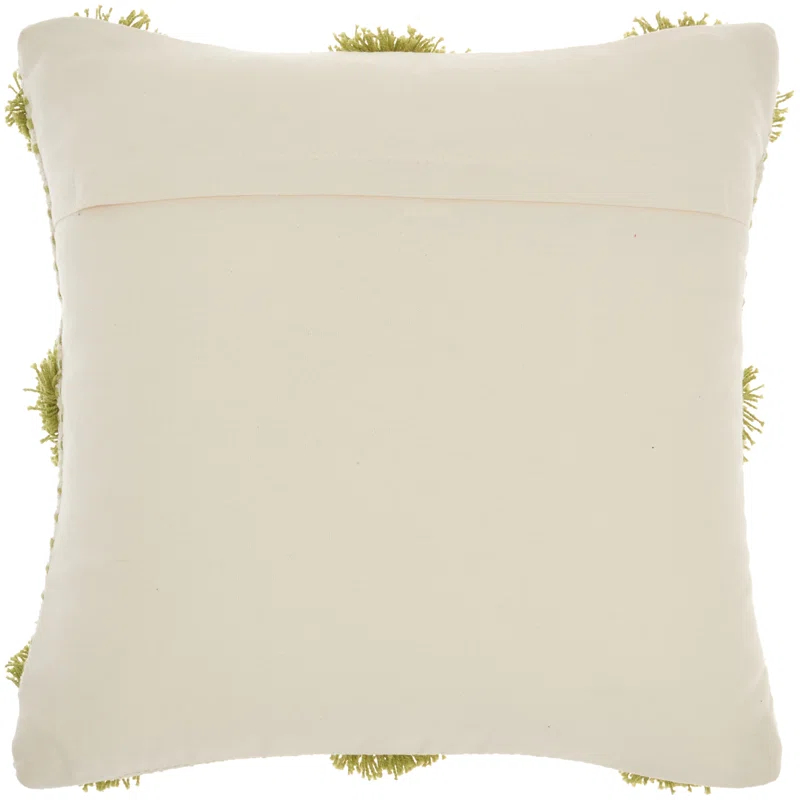 Pom-poms Cotton Reversible Throw Pillow
