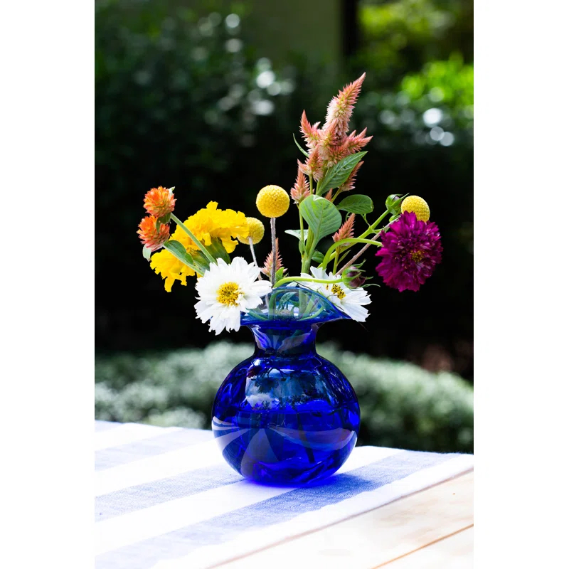 VIETRI Hibiscus Handmade Glass Table Vase