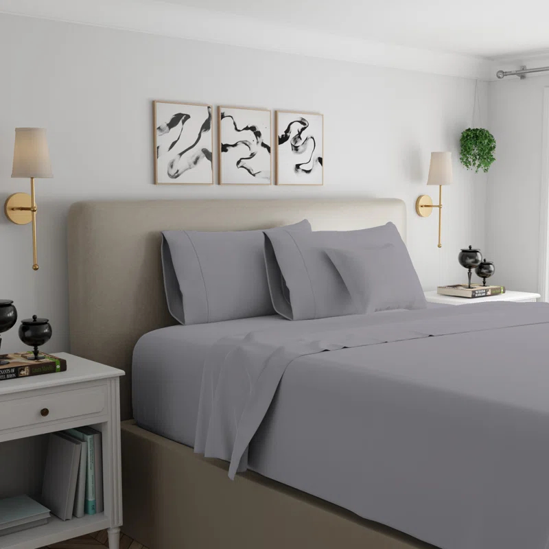 Color Sense 1200TC Premium Cotton-Blend Wrinkle-Resistant Sheet Set