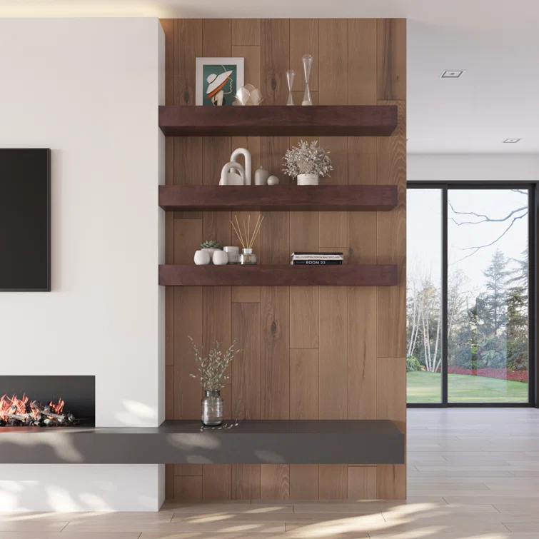 Dogberry Collections Modern Farmhouse Fireplace Shelf Mantel