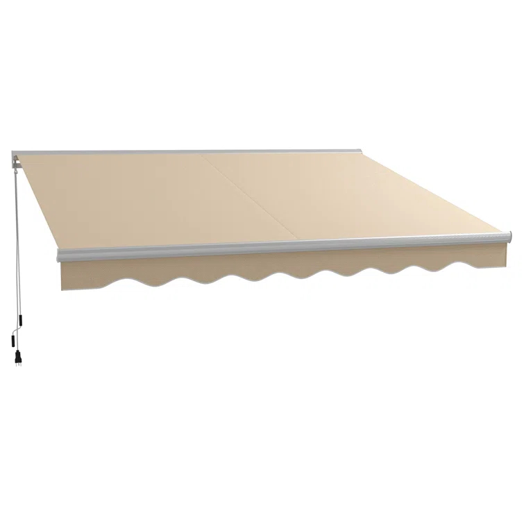 Outsunny Outsunny Polyester Cover Retractable Patio Awning