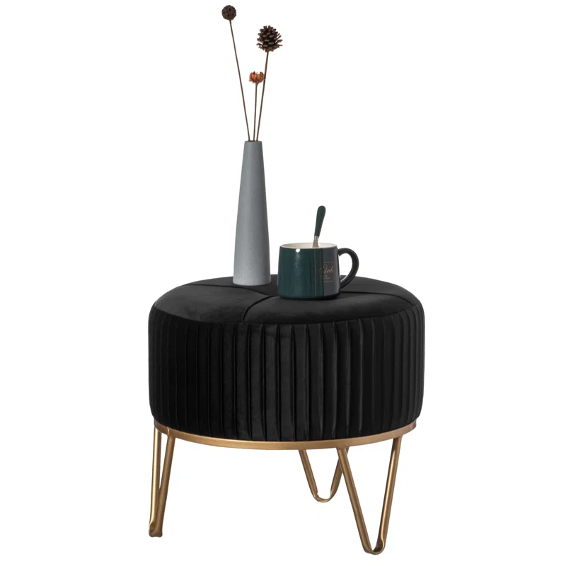 Everly Quinn Presten Upholstered Ottoman
