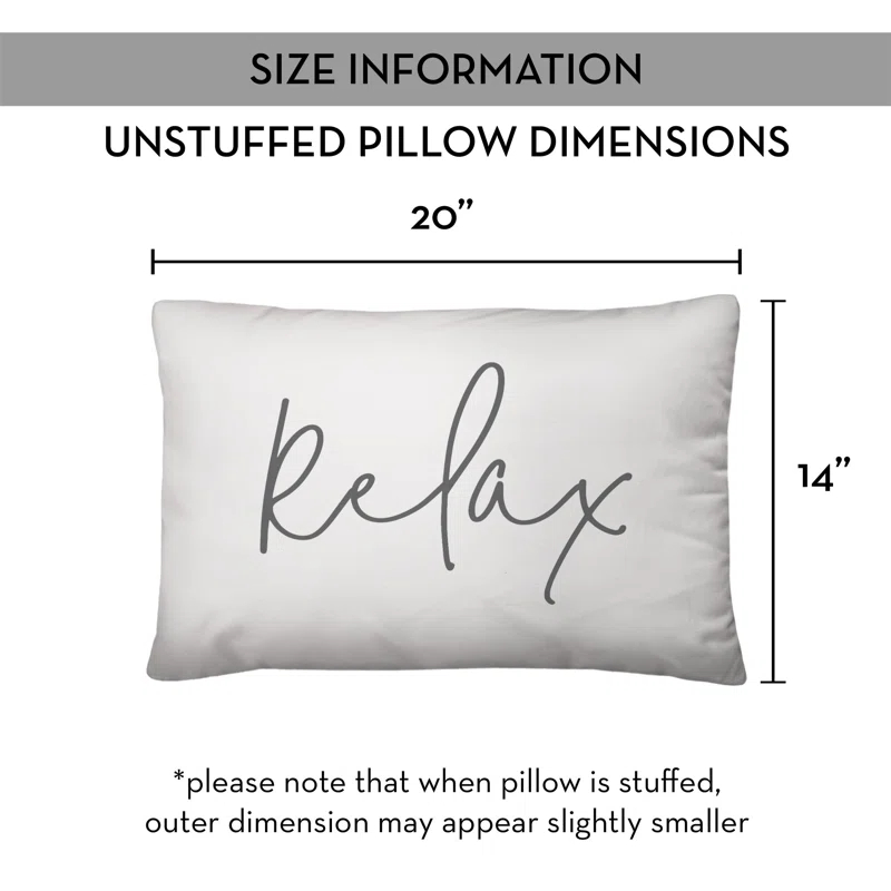 Designs Direct Creative Group Textual Indoor/Outdoor Throw Pillow