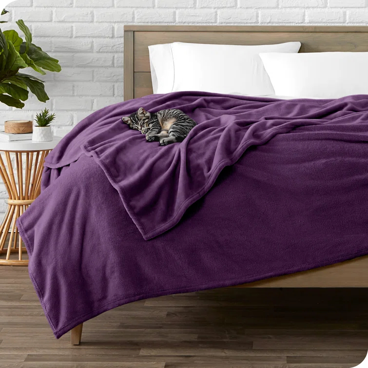 Bare Home Bare Home Microplush Fleece Blanket - Fuzzy, Warm, Bed/Throw Blanket