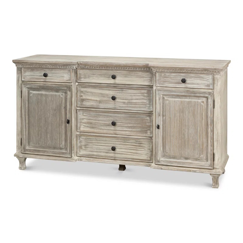 Sarreid Ltd Bungalow 68'' Solid Wood Sideboard