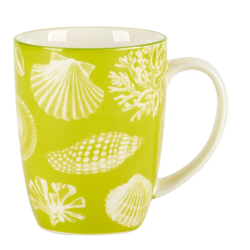 Certified International Seaside Set of 6  Mugs 6 asst 4.75in x 3.25in x 4.25in 14 oz (Set of 6)