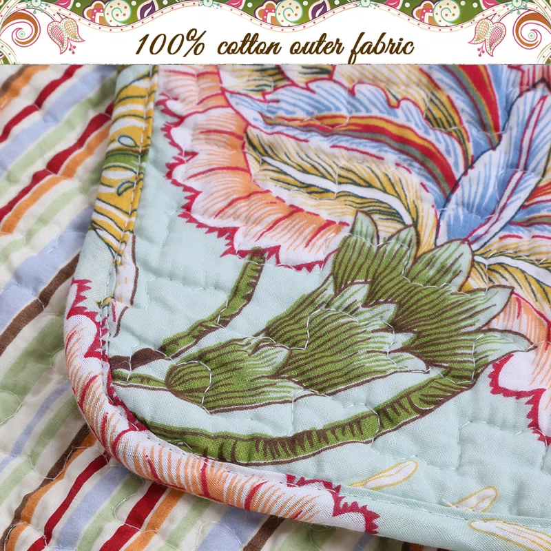 Cozy Line Home Fashion Cotton Floral Quilt Set