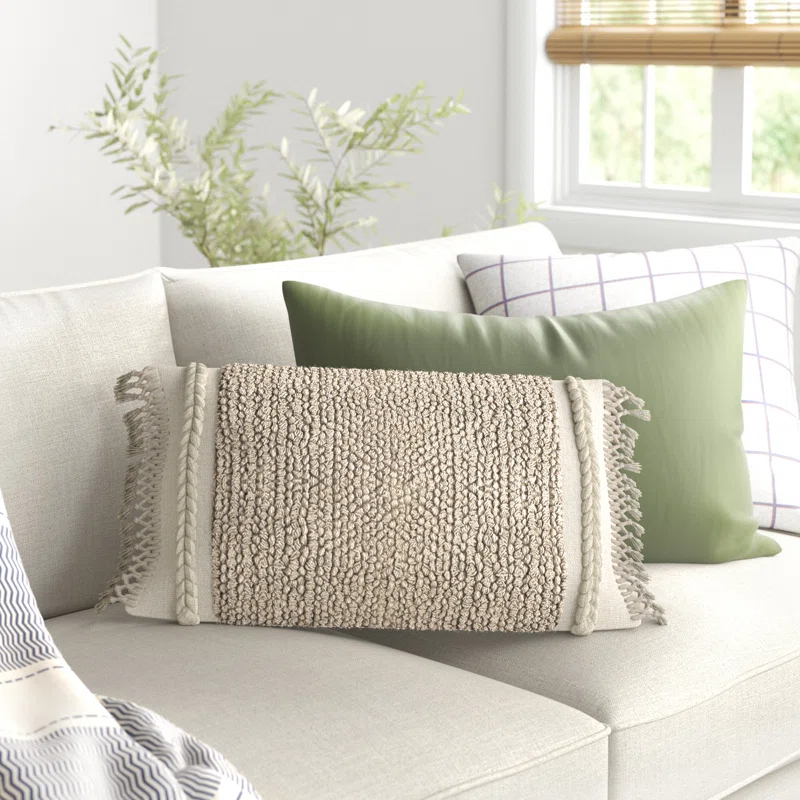 Rizzy Home Fringed Throw Pillow