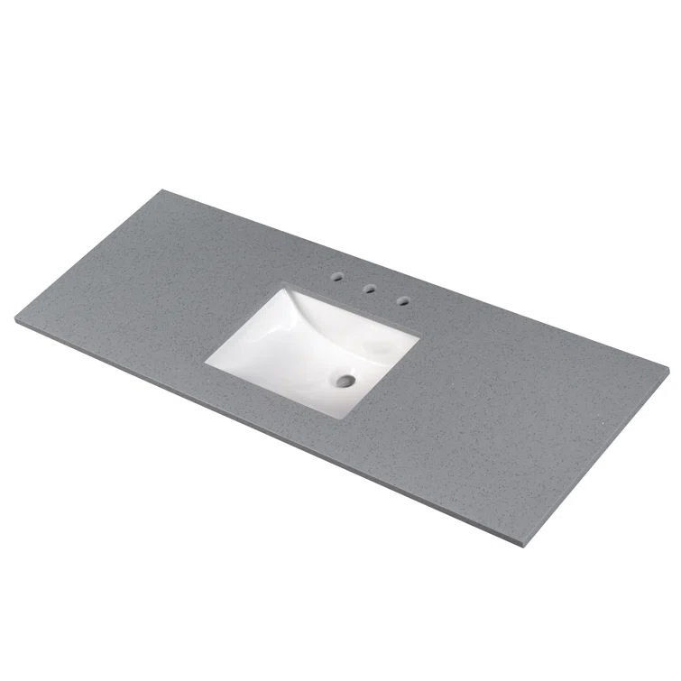 MSI 61 in. W x 22 in. D Bathroom Vanity Top with Single Sink