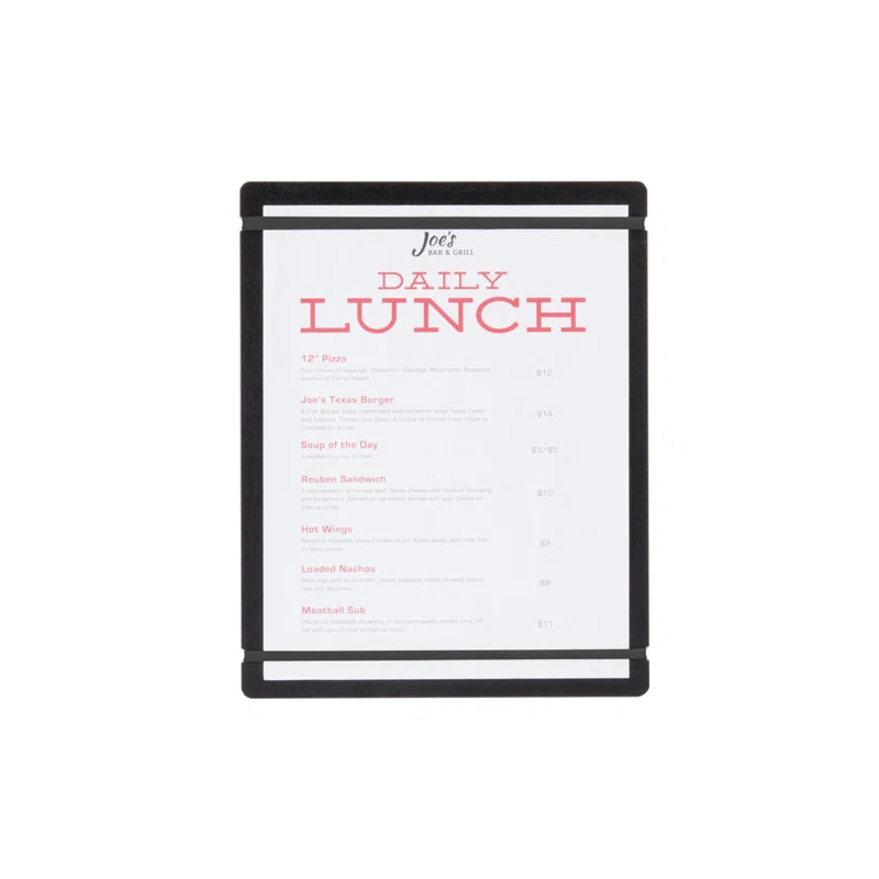 Cal-Mil Menu Board with Flex Bands