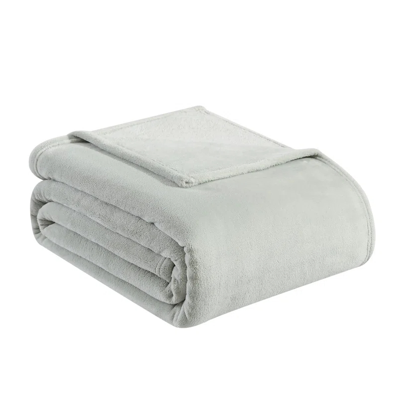 Tommy Bahama Solid Ultra Soft Plush Reversible Blanket