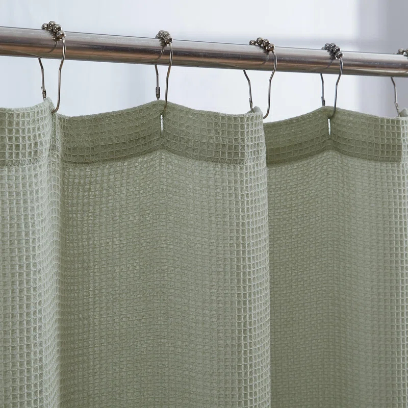 Kenneth Cole Kenneth Cole Solid Waffle Cotton Blend Shower Curtain