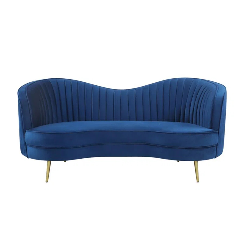 A&J Homes Studio Sophia 74'' Velvet Loveseat