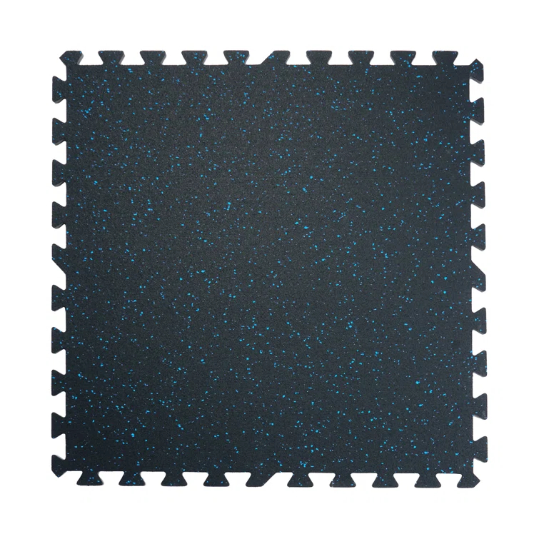 VEVOR 12 PCS 0.56" Thick Gym Floor Mats, 24" x 24" EVA Foam & Rubber Top Interlocking Workout Floor Mats