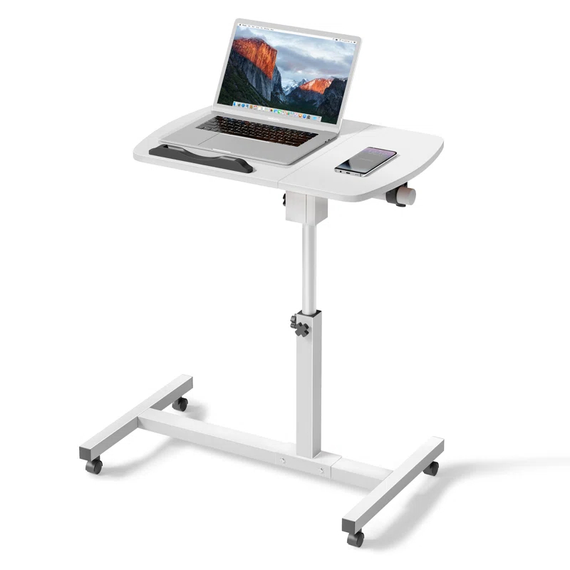 Bring Home Furniture Lifting Computer Desk, Multifunctional Standing Table, Laptop Cart with Mouse Pad for Small Spaces