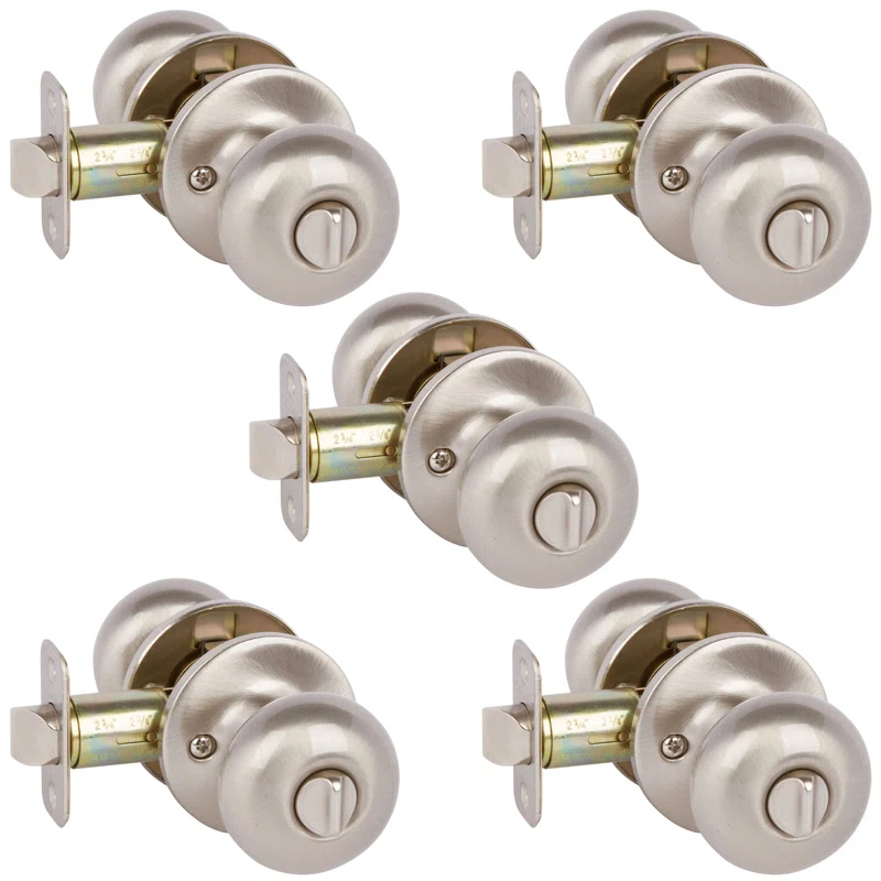 Delaney Hardware KS1021-PP Saxon Privacy Door Knob US15 5 Pack