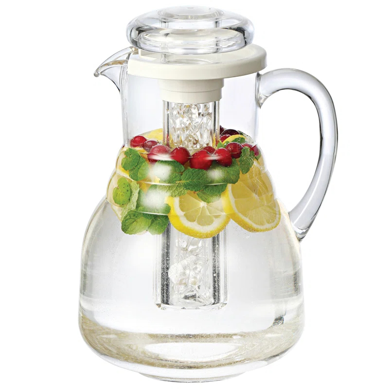 Service Ideas MWP Pitcher Plastic Pitcher with Ice Tube