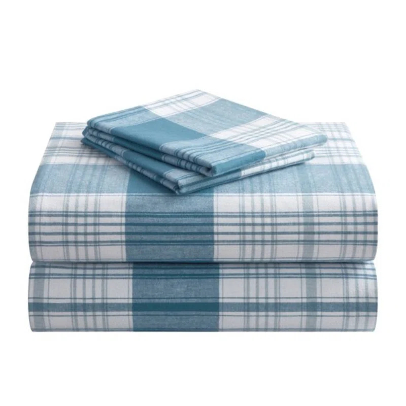 Dearfoams Modern & Contemporary Cotton Machine Woven Plaid Comforter Set