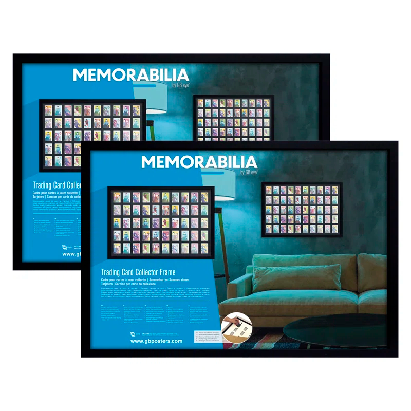 Gb Eye 36X24 Display Trading And Sport Cards Collector Frame, 50 Cards Display Case
