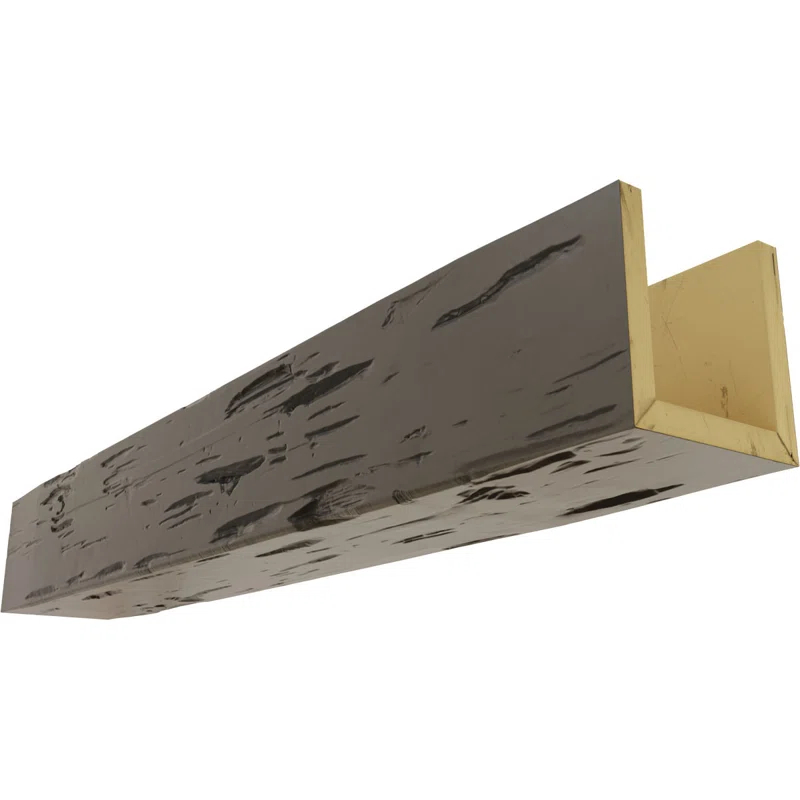 Ekena Millwork Pecky Cypress Endurathane Faux Wood 3-Sided Ceiling Beam (U-beam)