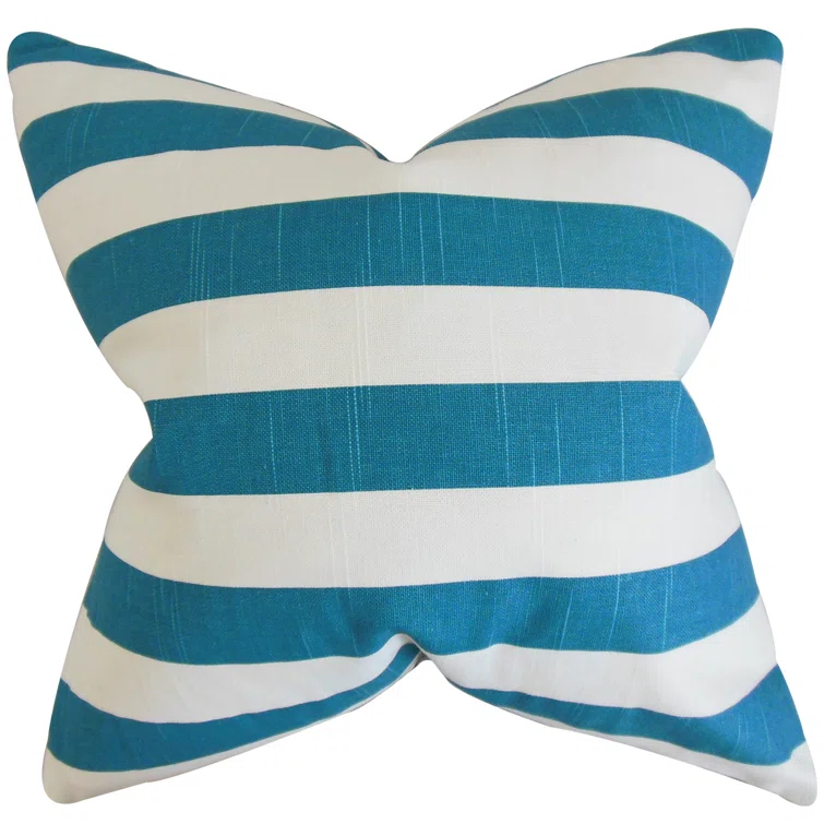 Striped Cotton Throw Pillow