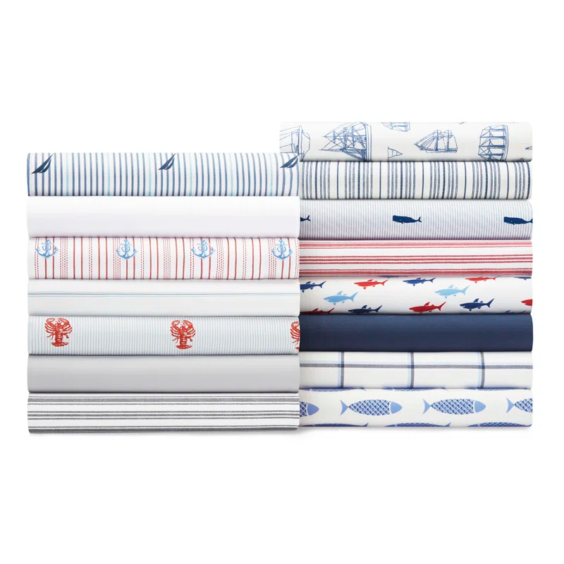 Nautica Nautica Printed Cotton Percale Sheet Sets