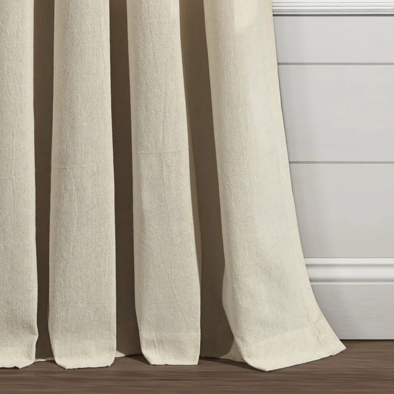 Lush Decor Cotton Blend Semi Sheer Curtain Single Panel