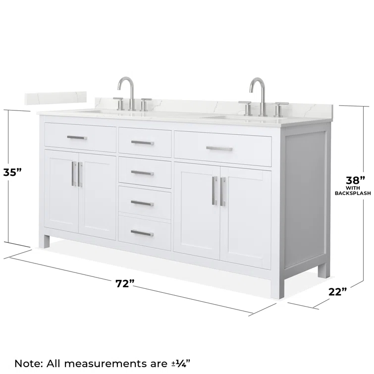 Wyndham Collection Beckett 72" Freestanding Double Bathroom Vanity with Quartz Top