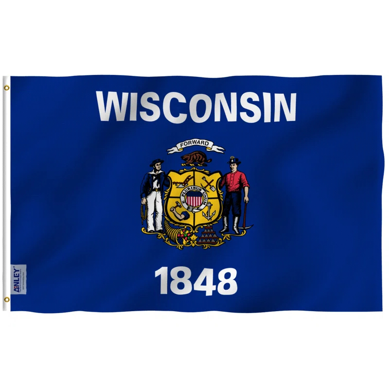 ANLEY Wisconsin State Polyester 36 x 60 in. House Flag