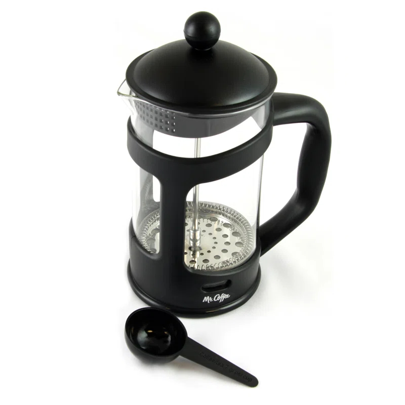 Gibson 3.5-Cup Mr Coffee Brivio French Press Coffee Maker with Plastic Lid