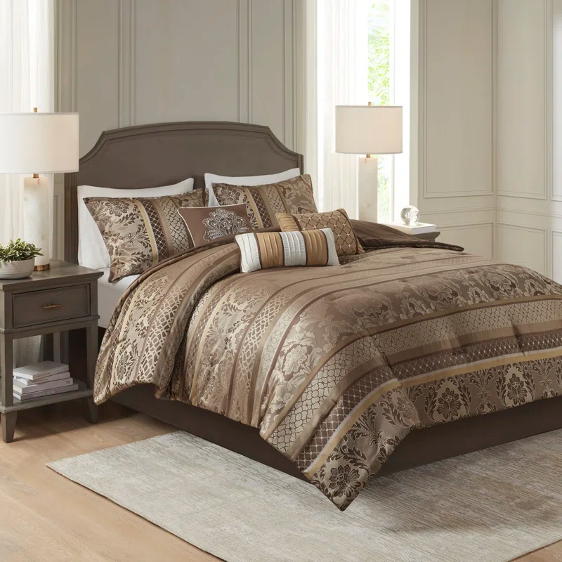 Madison Park Bellagio 7 Piece Jacquard Comforter Set