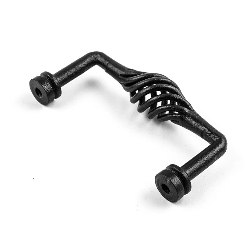 The Renovators Supply Inc. Drawer Handle Cabinet Wrought Iron 5" Center to Center Birdcage Pull (Set of 2)