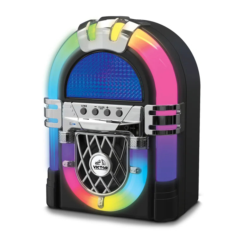 Sakar Victor Mini Bluetooth Jukebox with Multicolor LED Lighting