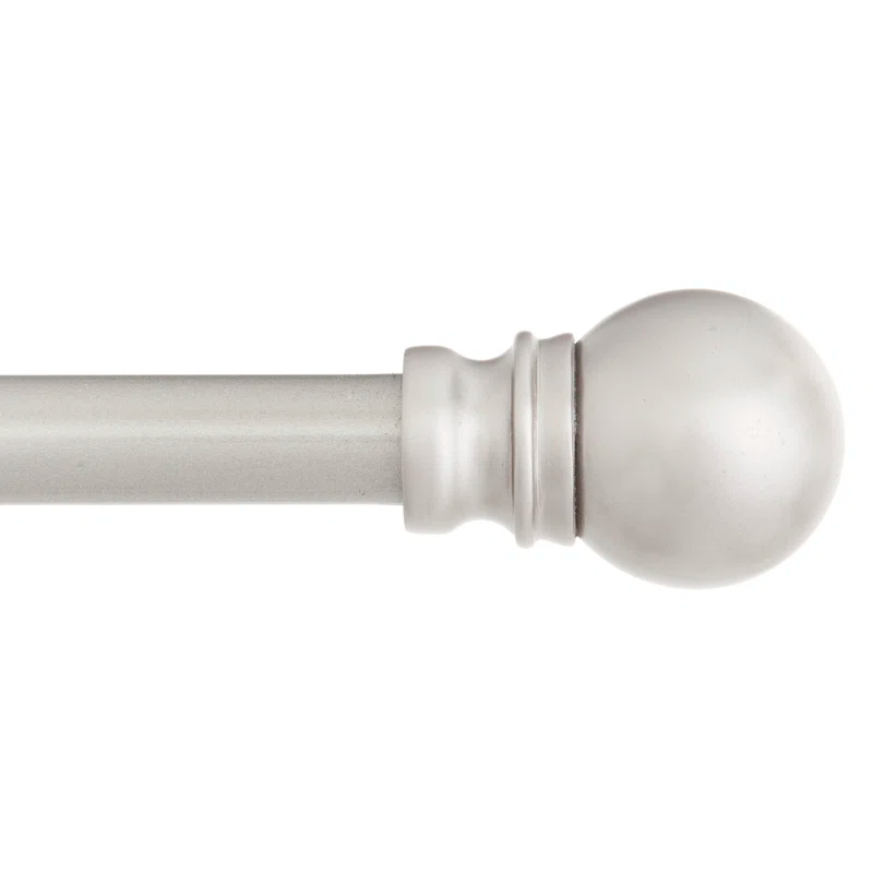 Kenney Kingstown Metal Adjustable 0.5" Single Curtain Rod