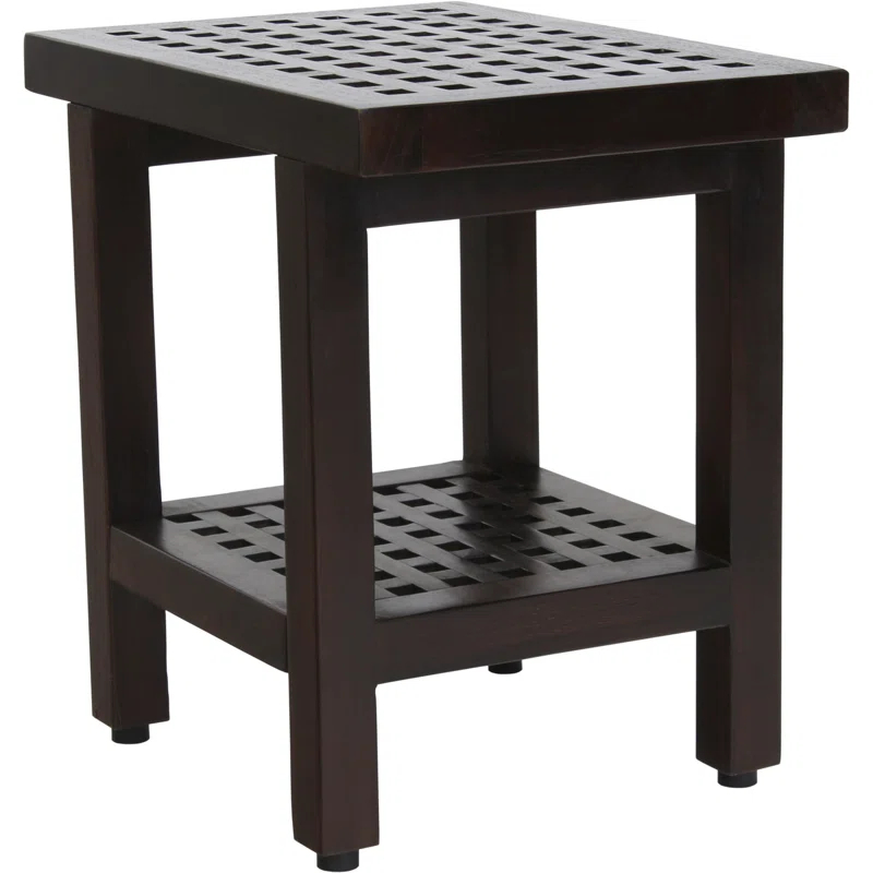 Aqua Teak Grate 18'' W Teak Shower Bench