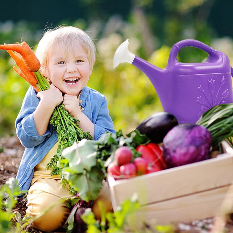 PMU PMU 2 Gallon Watering Can - Plastic Water Can with Detachable Sprinkler Head Pkg/1