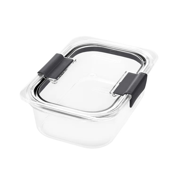 Rubbermaid Rubbermaid Brilliance Food Storage Containers, BPA-Free Plastic, Medium, 3.2 Cup, 5 Pack, Clear